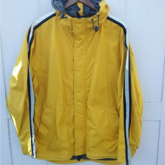 VINTAGE GAP REFLECTIVE RACING STRIPED HOODED WINDBREAKER JACKET - Picture 6 of 6